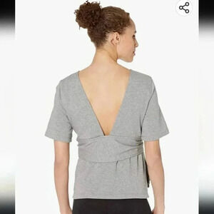 Nike Studio Yoga Training Top Short Sleeve Tie Front Pullover(XS)